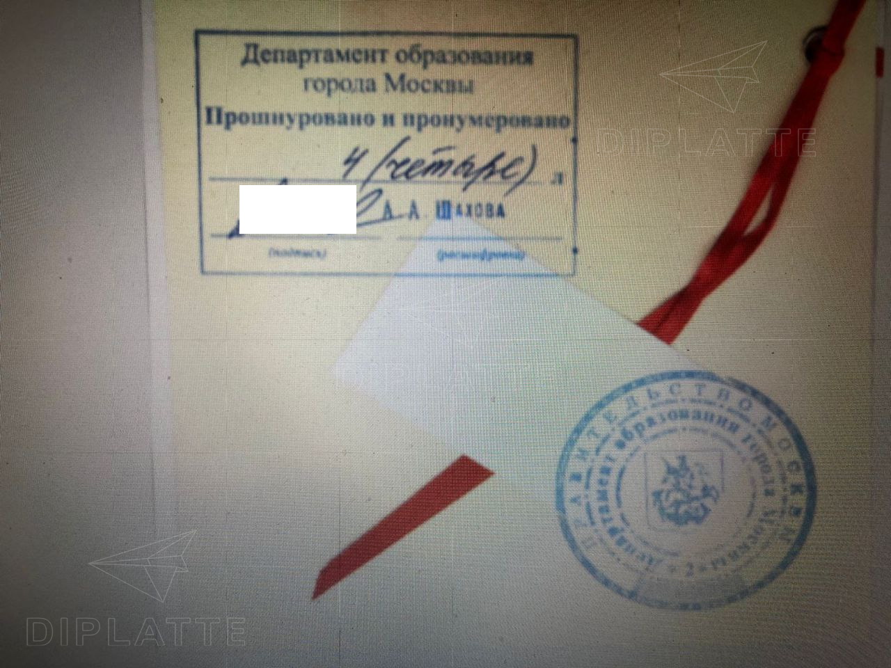 Штамп на апостиль из минобрнауки Московской области на дипломе Академии гражданской защиты (2019 г.)